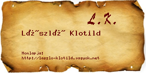 László Klotild névjegykártya
